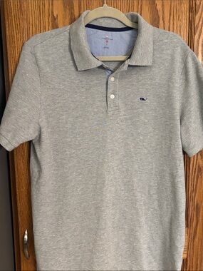 Gray Vineyard Vines Men’s Small Classic Polo With Logo, Short Sleeve, Like New